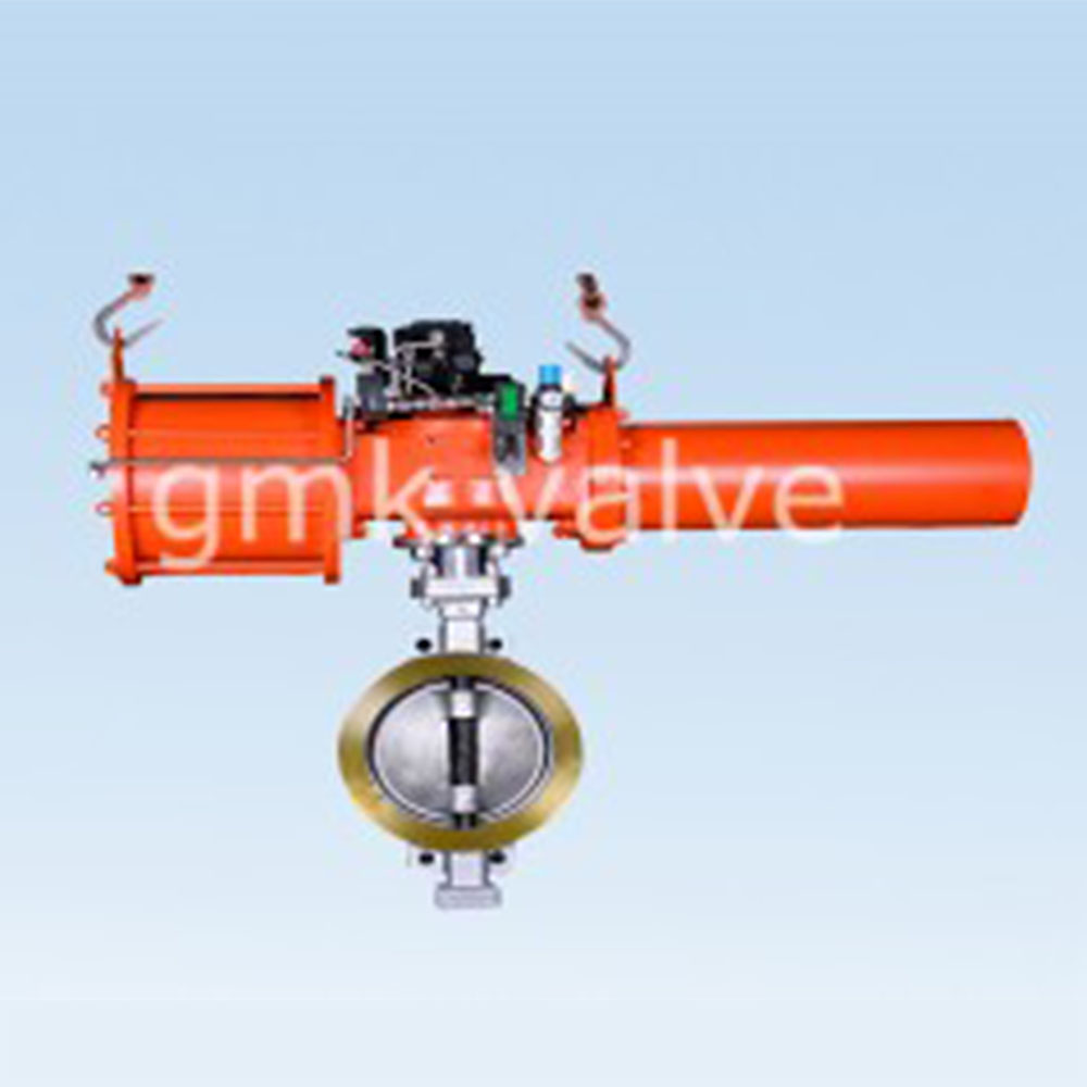 triple-offset-butterfly-valve-with-scotch-yoke-type-pneumatic-actuator